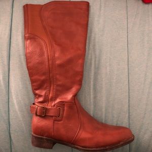 Brown tall boots